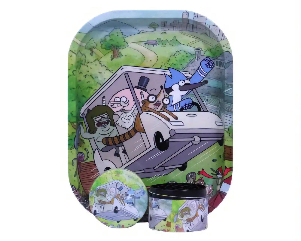 winnie the pothead rolling tray The Regular Show Grinder Rolling Tray Set – Ralphy's World