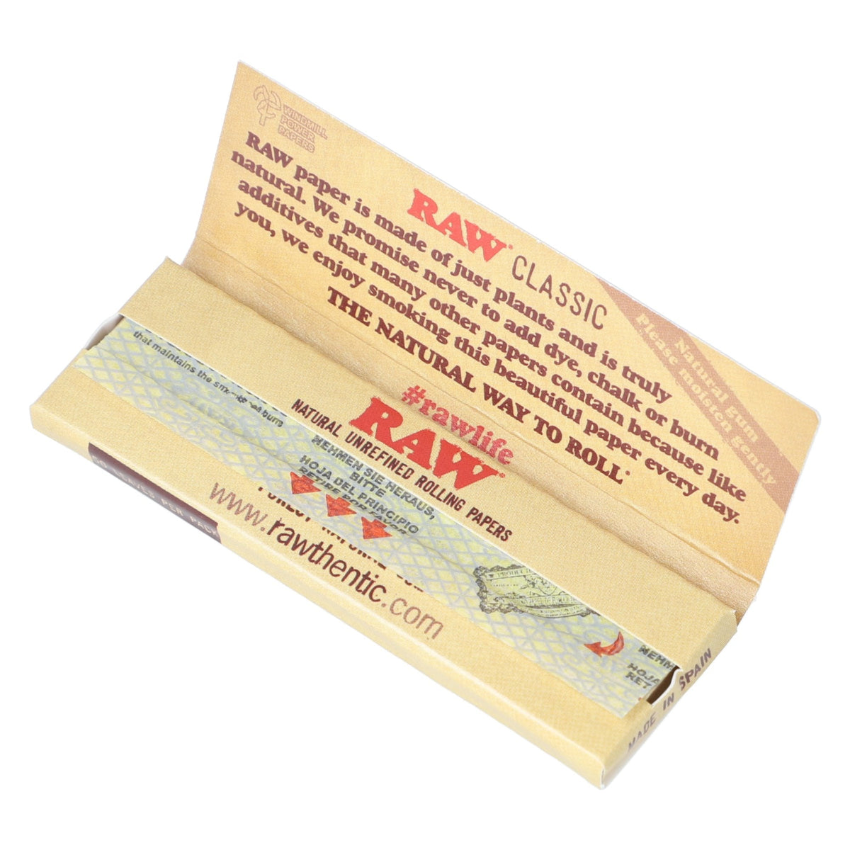 RAW Classic Singe Wide Single Window Rolling Papers – Ralphy's World